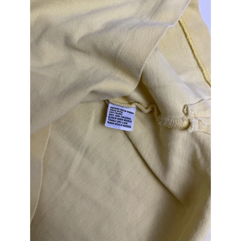 Polo Ralph Lauren Light Yellow‎ Men's Large Short Sleeve Embroidered Golf 0040